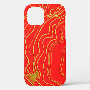Modernes Gold Bee Monogram Case-Mate iPhone Case