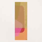 Modernes Gold Beige Rosa Orange Abstrakt Yogamatte (Vorderseite)
