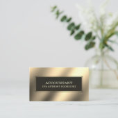 Modernes Gold Beruflich Accountant Visitenkarte (Stehend Vorderseite)