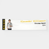 Modernes Gold Black Abschluss Foto Party Banner (Horizontal)