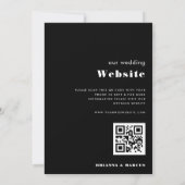 Modernes Gold Black Bold Typografie QR Code Hochze Einladung (Rückseite)
