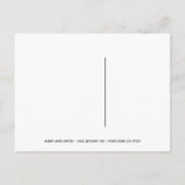 Modernes Gold & Black Christmas Party Save the Dat Ankündigungspostkarte (Rückseite)