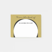 Modernes Gold Black Elegante Class Personalize Post-it Klebezettel (Vorderseite)