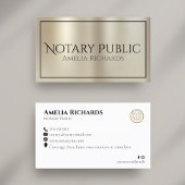 Modernes Gold & Black Elegante Notaren Visitenkarte