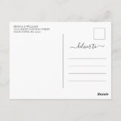 Modernes Gold Blue Marble - Änderung des Datums ve Postkarte (Rückseite)