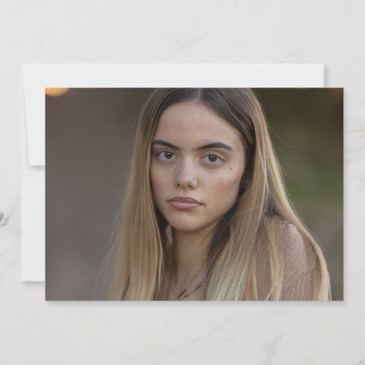 Modernes Gold Border Abschluss Foto GRILLEN Party Einladung (Rückseite)