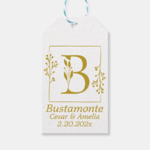 Modernes Gold Botanischer Brief B