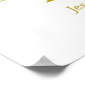 Modernes Gold Botanischer Brief I Personalisiert Poster (Ecke)