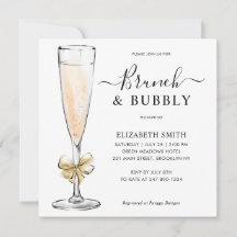 Modernes Gold Brunch und Bubbly Glass Brautparty