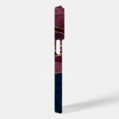 Modernes Gold-, Burgund- und Marmorkamin Case-Mate iPhone Hülle (Rückseite / Rechts)