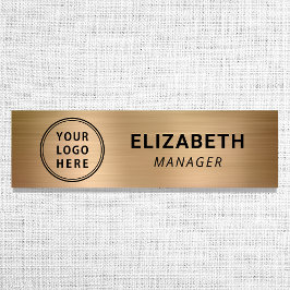 Modernes Gold-Business-Logo Namensschild