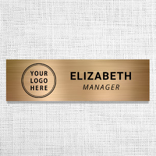 Modernes Gold Business Logo Namensschild