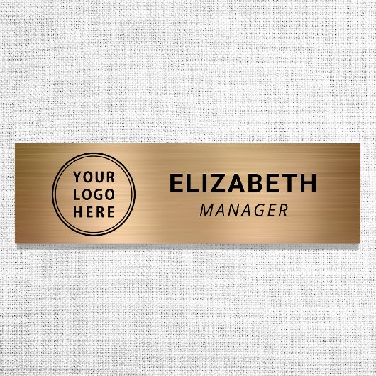 Modernes Gold-Business-Logo Namensschild