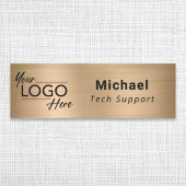 Modernes Gold-Business-Logo Namensschild