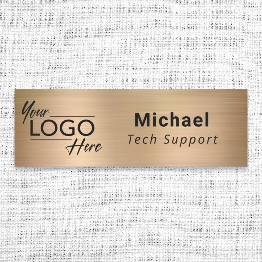 Modernes Gold-Business-Logo Namensschild