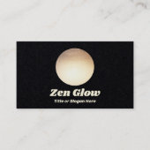 Modernes Gold Circle Black Visitenkarte (Vorderseite)