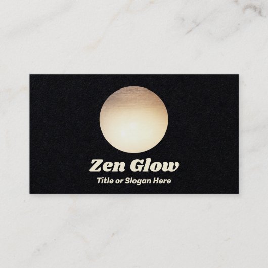 Modernes Gold Circle Black Visitenkarte (Vorderseite)