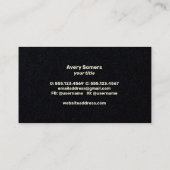 Modernes Gold Circle Black Visitenkarte (Rückseite)