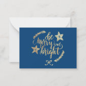 Modernes Gold Client Wertungs Holiday Geschenk Mitteilungskarte (Vorderseite)