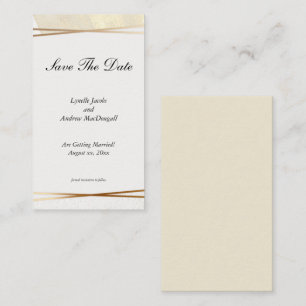 Modernes Gold & Creme Gerahmte Hochzeit Rett-The-D Mitteilungskarte