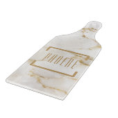 Modernes Gold-Effect-Marmor Personalisiert Schneidebrett (Ecke)