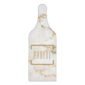 Modernes Gold-Effect-Marmor Personalisiert Schneidebrett (Vorderseite)