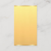Modernes Gold Elegantes Einfaches Template Berufli Visitenkarte (Rückseite)