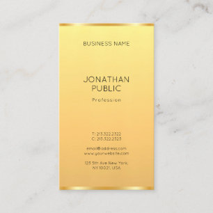 Modernes Gold Elegantes Einfaches Template Berufli Visitenkarte