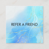 Modernes Gold Elegantes Marble Empfehlungskarte (Vorderseite)