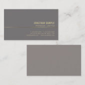 Modernes Gold Elegantes Minimalistisches Schlicht  Visitenkarte (Vorne/Hinten)