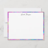 Modernes Gold Fire Opal Stone Personal Stationery Mitteilungskarte (Vorderseite)