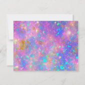 Modernes Gold Fire Opal Stone Personal Stationery Mitteilungskarte (Rückseite)