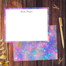 Modernes Gold Fire Opal Stone Personal Stationery