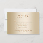 Modernes Gold Foil Background Wedding RSVP (Vorderseite)