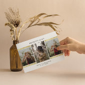 Modernes Gold Foil Foto 2023 Abschluss Einladung