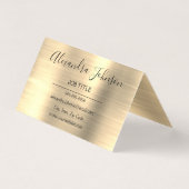Modernes Gold Foil Visitenkarten (Rückseite)