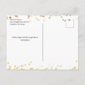 Modernes Gold Foto Graduate Ankündigungspostkarte (Rückseite)