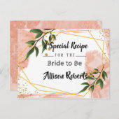 Modernes Gold Frame Elfenbeingrünes Brautparty Postkarte (Vorne/Hinten)