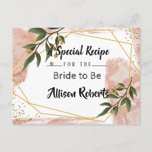 Modernes Gold Frame Elfenbeingrünes Brautparty Postkarte (Vorderseite)