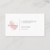 Modernes Gold Frame Rosa Foto Visitenkarte (Rückseite)