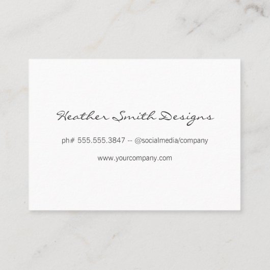 Modernes Gold gegossen Visitenkarte (Rückseite)