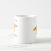 Modernes Gold geht zum Grad-Script-Abschluss Kaffeetasse (Mittel)