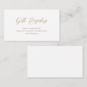 Modernes Gold Geschenk Registrierung Einfache Kind Begleitkarte (Vorne/Hinten)