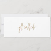 Modernes Gold-Geschenkgutschein (Vorderseite)