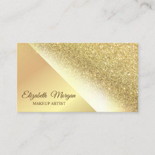 Modernes Gold Glitter, Visagist Visitenkarte