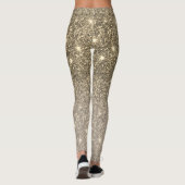 Modernes Gold Glitzer Glitzern-Geschenk Leggings (Rückseite)