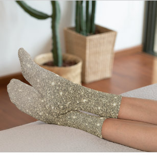 Modernes Gold Glitzer Glitzern-Geschenk Socken
