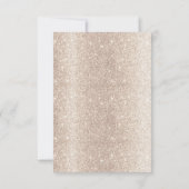 Modernes Gold Glitzer Mairytale Wedding RSVP Karte (Rückseite)