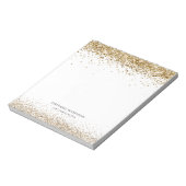 Modernes Gold Glitzer Notepad Notizblock (Rotiert)