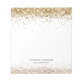 Modernes Gold Glitzer Notepad Notizblock (Vorderseite)